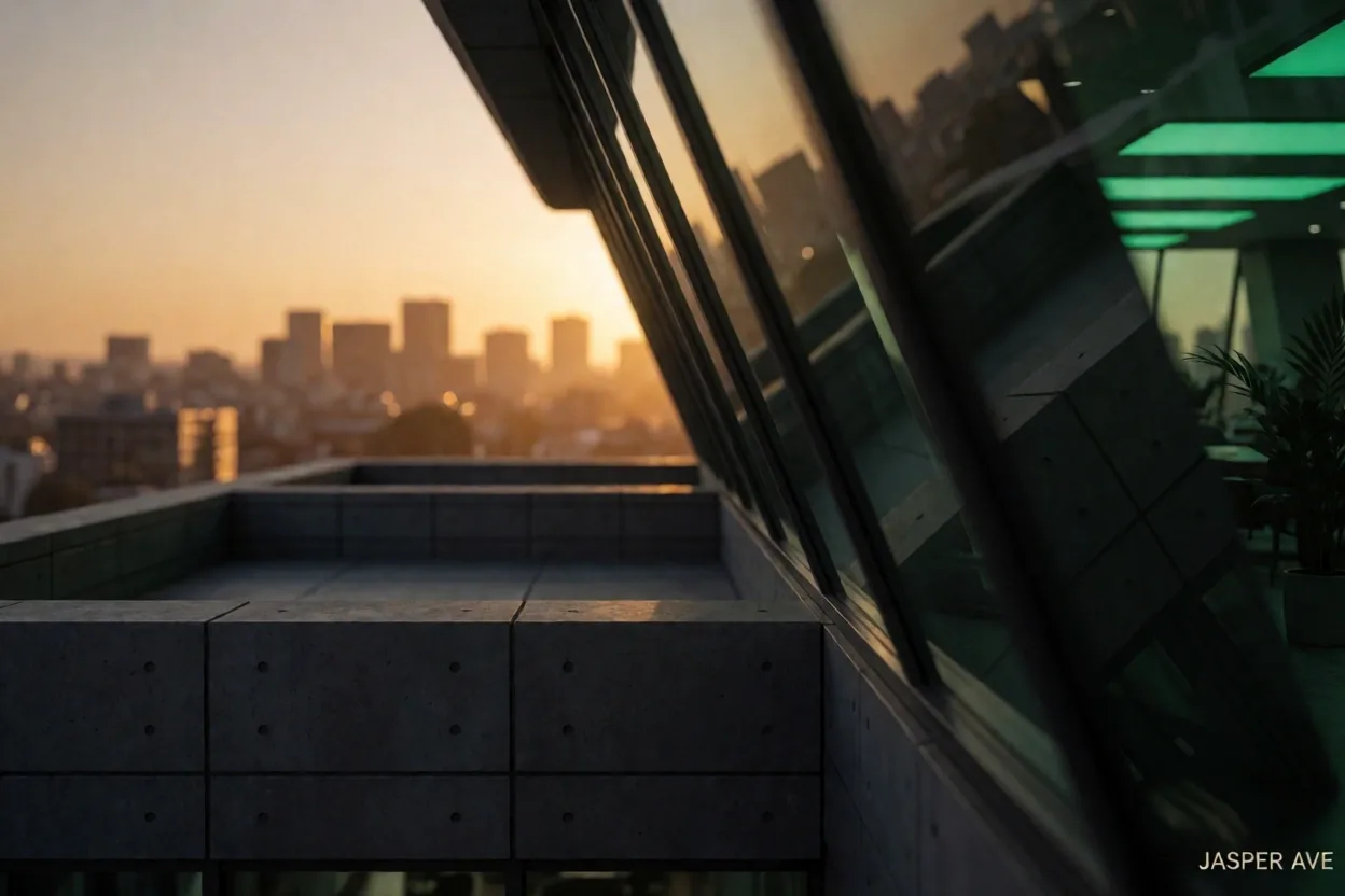 Edmonton business district evening context